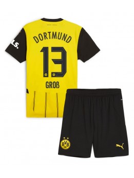 Billige Borussia Dortmund Pascal Gross #13 Hjemmedraktsett Barn 2024-25 Kortermet (+ Korte bukser)